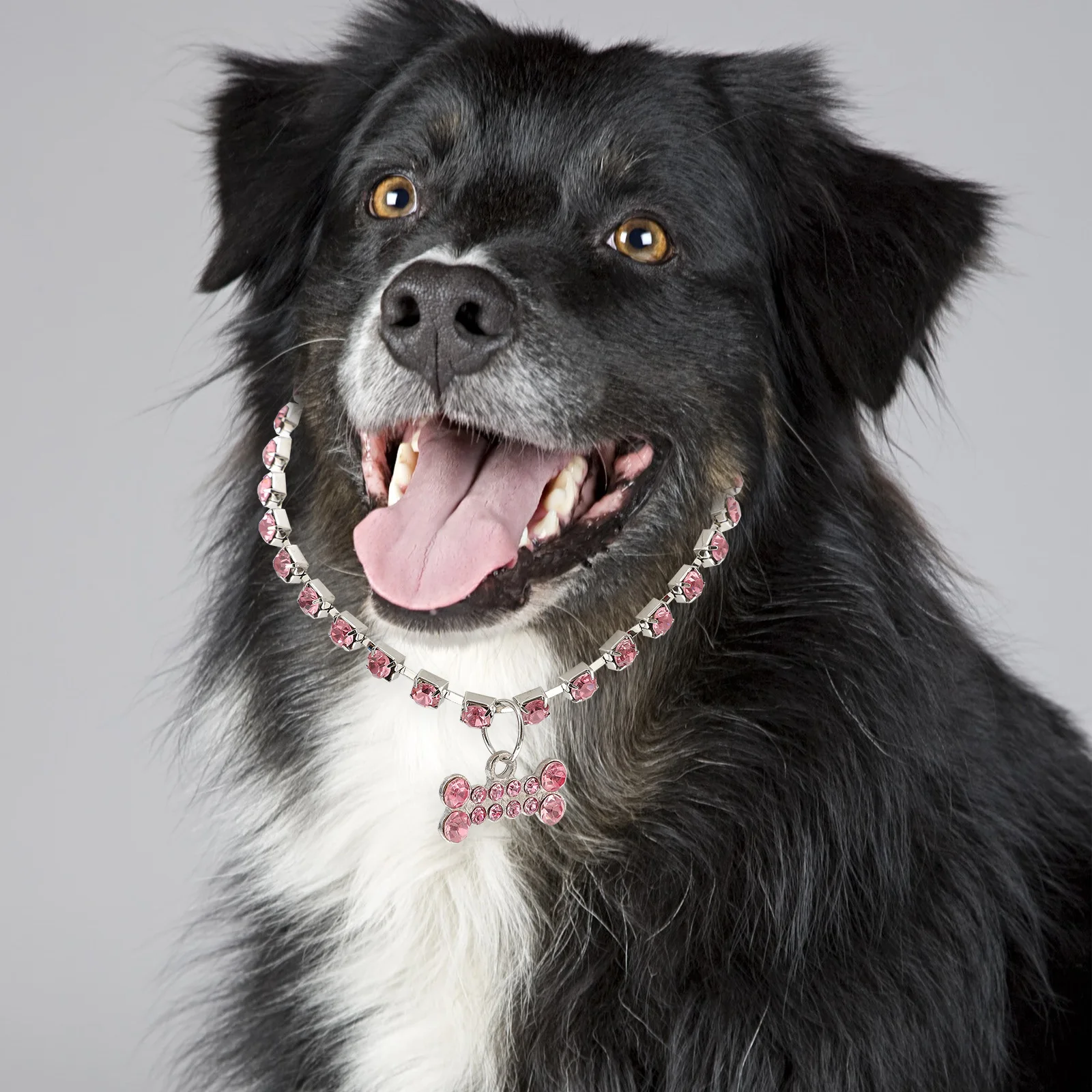 

Bone Necklace Pet Collar Charm for Dog Rhinestone Necklaces Rhinestones Jewellery