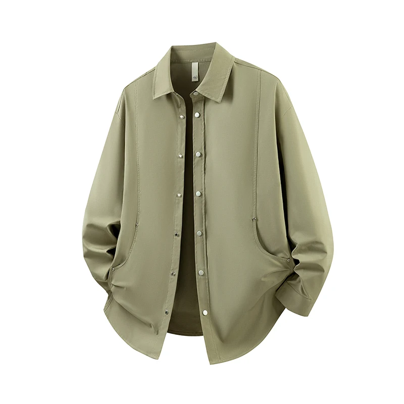 

Men's Long Sleeve Shirt Spring Summer Fashion Solid Casual Shirt Jacket Minimalist Versatile Commuter Streetwear Daily Outing