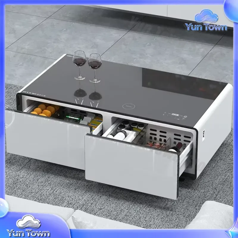Smart Fridge Coffee Table for Home Use Convertible Refrigerated Coffee Table for Living Room Bedroom Office Furniture