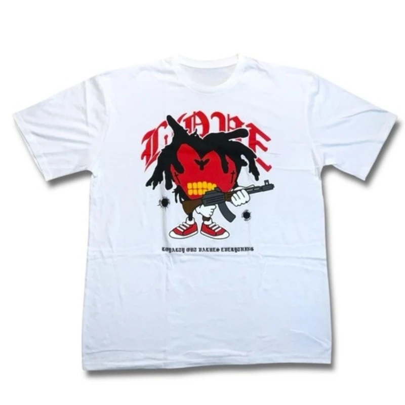 

New Cotton T-shirt Round Neck Short Sleeve Versatile Trendy Top T-shirt Printing Men's Half-sleeved Base Tshirt