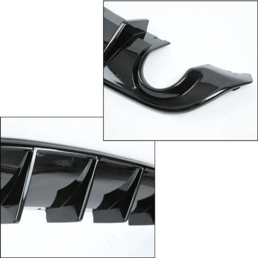 Rear Lip Bumper Diffuser Rear Diffuser Lip Spoiler Compatible with Dodge Charger SRT 2015-2022 Glossy Back Style Black Automoti