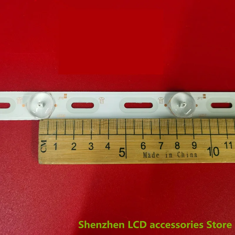 10 جزء/الوحدة ل 42 "- 55" 58 سنتيمتر 7 مصباح 3 فولت الألومنيوم 18 مللي متر مسافة المصباح 8.5 سنتيمتر يمكن قطعها تعسفي LCD إضاءة خلفية للتلفاز بار 100% جديد