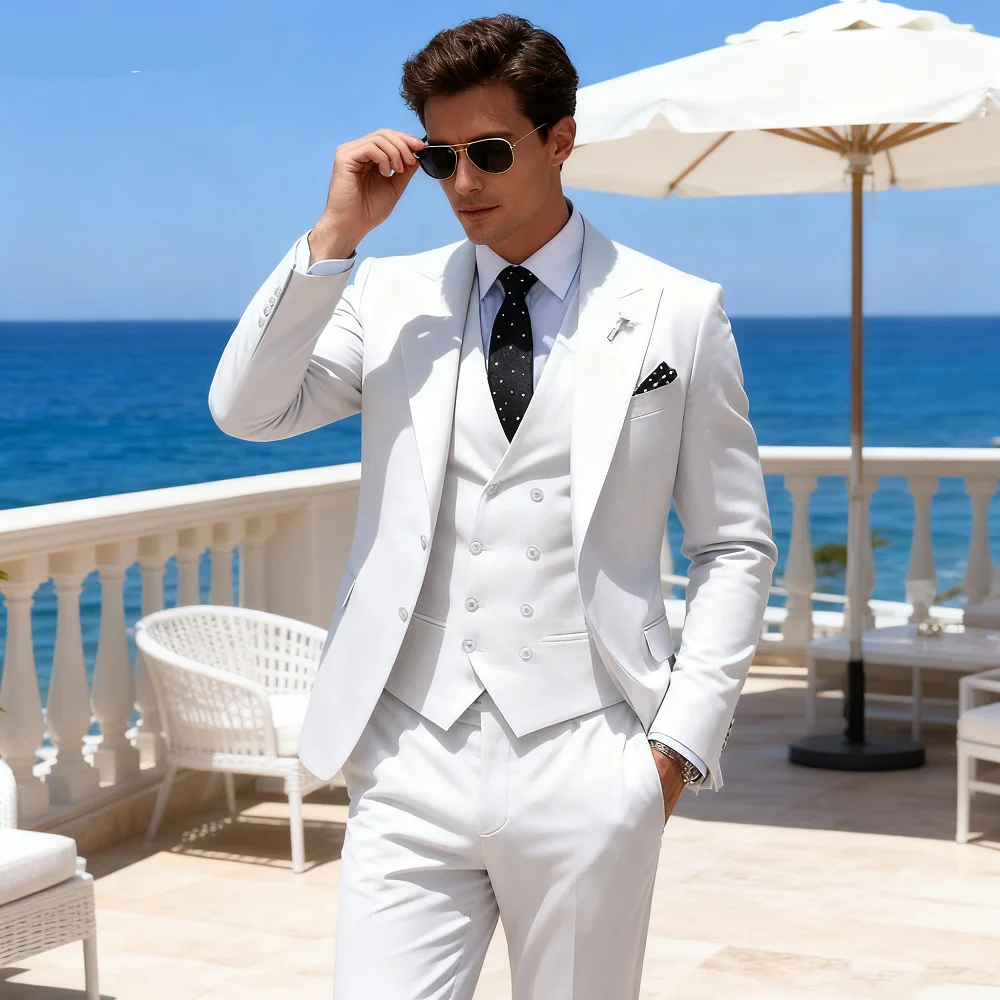 

Элегантные розовые мужские приталенные костюмы из трех предметов (куртка + жилет + брюки) Свадебные смокинги для жениха Пром Формальные мужские вечерние блейзеры Деловые костюмы