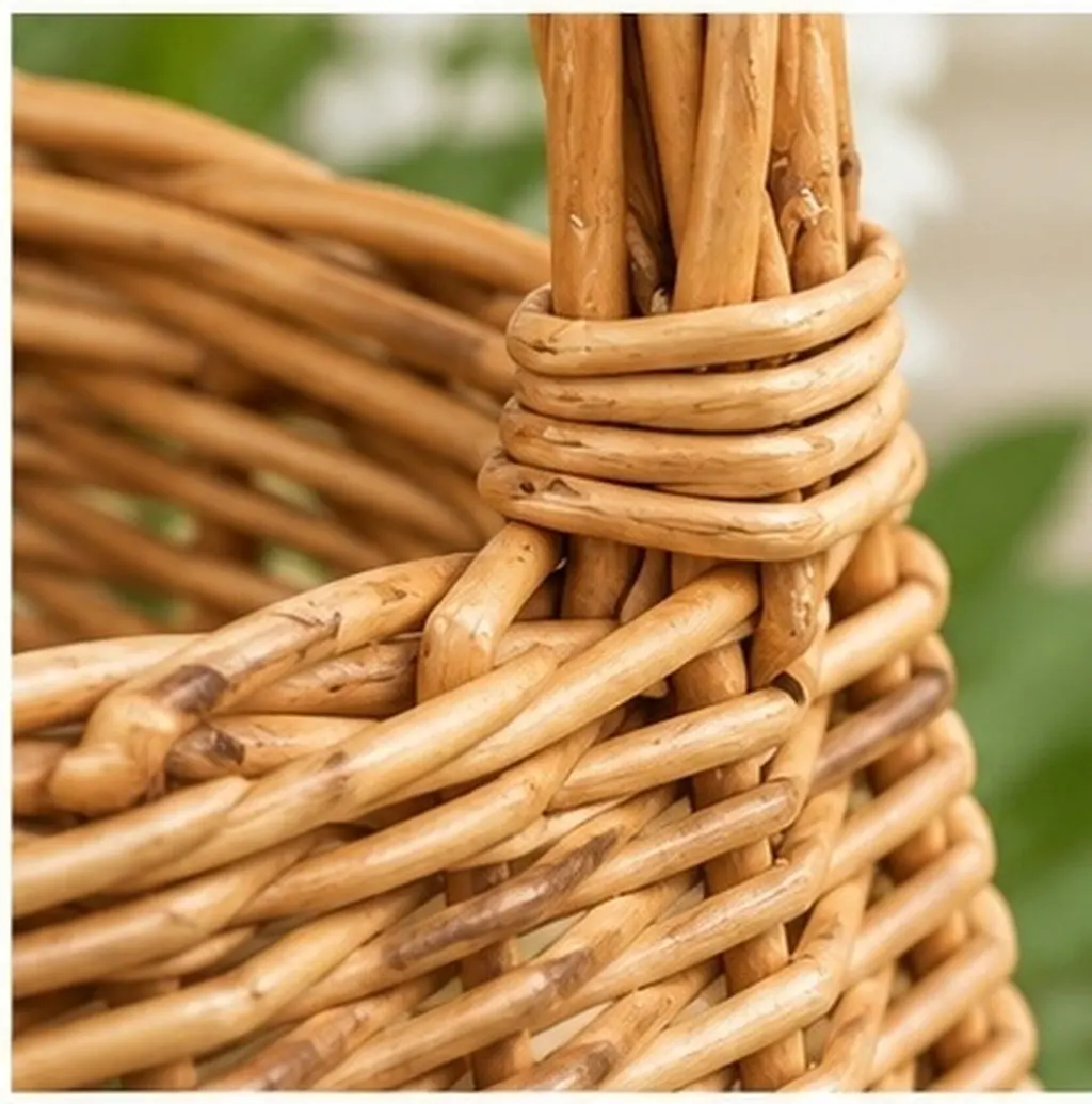 Handwoven Wicker Flower Basket for Wedding Elegant Basket with Comfortable Handle Ideal for Petal Scattering Table
