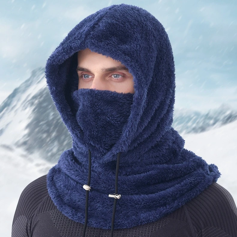 Winter-Radmütze, winddichte Outdoor-Mütze, kältebeständig, dicker Schal, Maske, warme Mütze, geeignet für Männer und Frauen