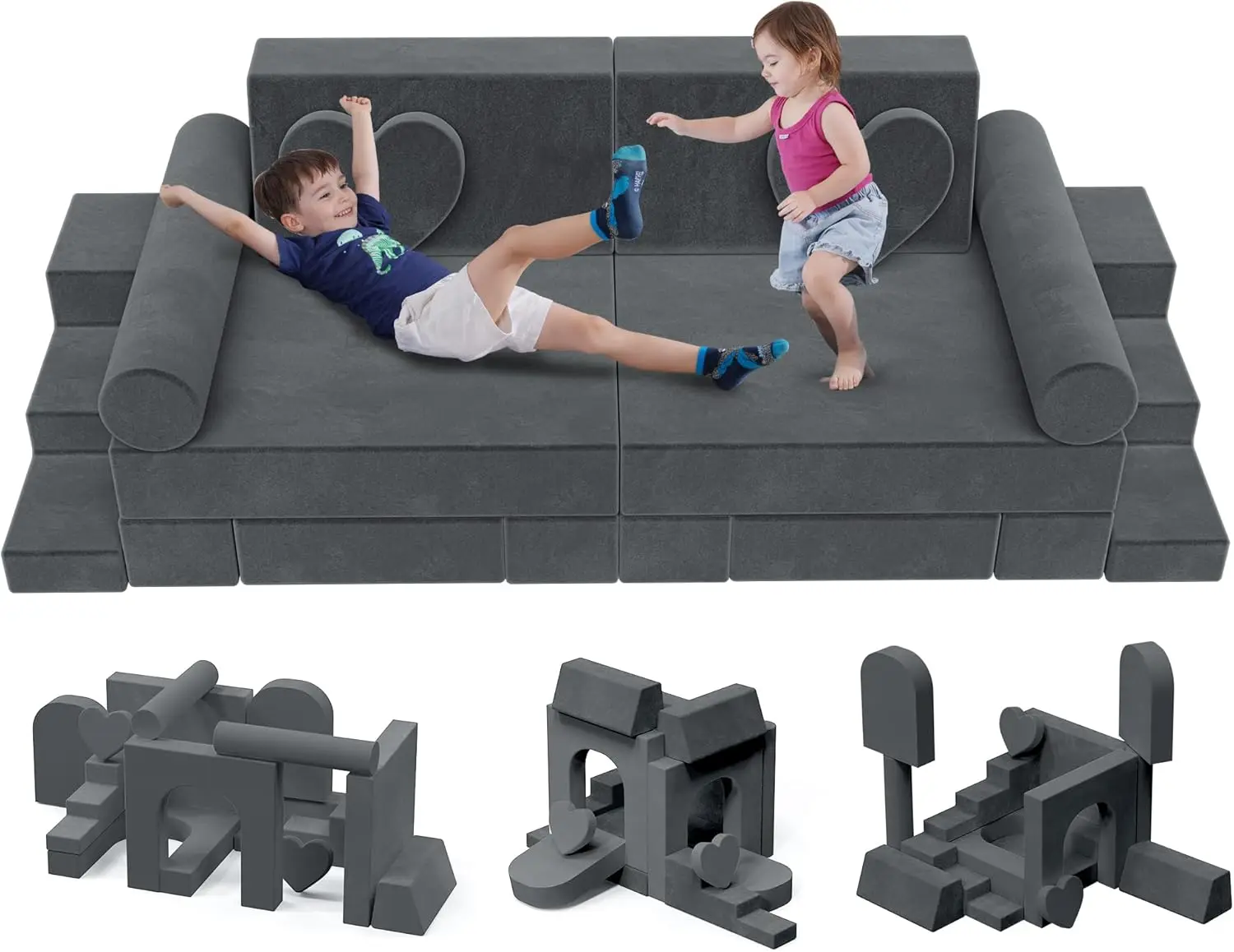 Modular Play Couch for Kids Toddler Kids Sofa to Boost Creativity, Boys and Girls Playroom Couch for Play