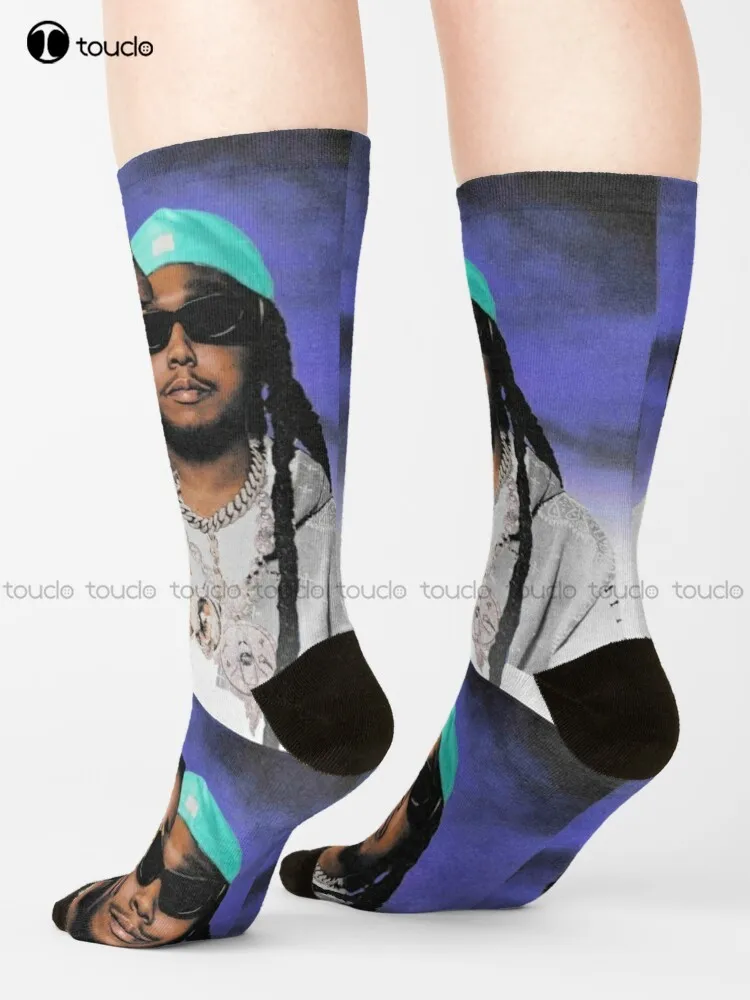 

Migos Hip Hop Music Trio Socks Baseball Socks Men Cartoon Comfortable Best Girls Sports Street Skateboard Socks Custom Gift Sock