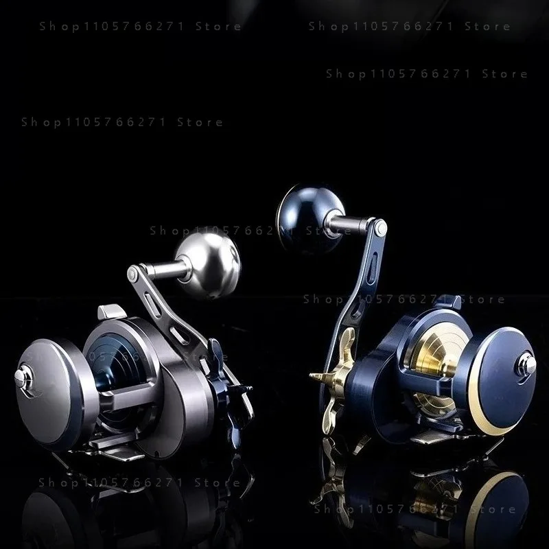Slow Drum Wheel Full Metal Magic Ball High Speed Ratio Boat Fishing Seawater Iron Plate Wheel Deep Sea