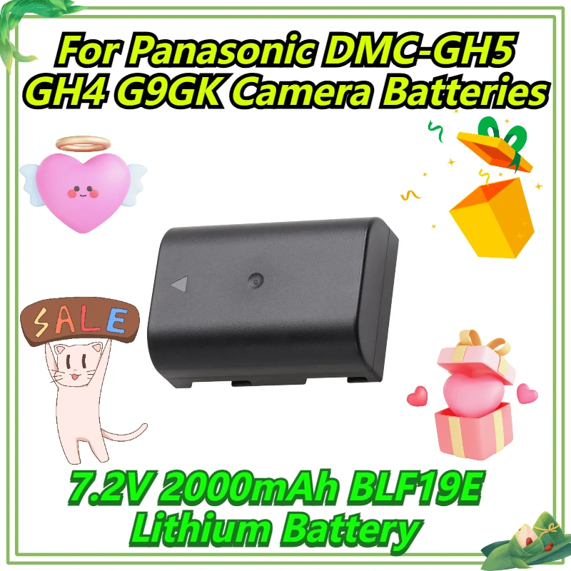 

7.2V 2000mAh BLF19E Lithium Battery For Panasonic DMC-GH5 GH4 G9GK Camera Batteries