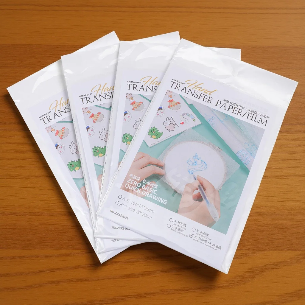 

16pcs Water Soluble Stabilizer For Embroidery Transparent Film Diy Hand Tools Craft Making Cold Water Dissolvable Transfer Paper