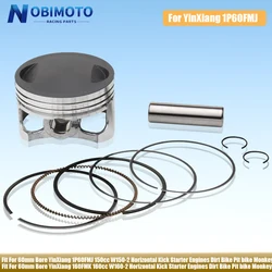 Motorcycle 60mm Piston Rings For YinXiang 1P60FMJ 150cc W150-2 160FMK 160cc W160-2 Horizontal Kick Starter Engines Dirt bike