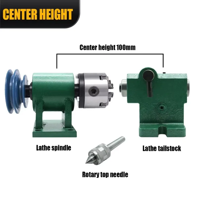 Milling Dividing Head 16mm Hole 100mm Center Height Three-Four Jaw Chuck Center for CNC Milling Machine Diameter 80-100mm