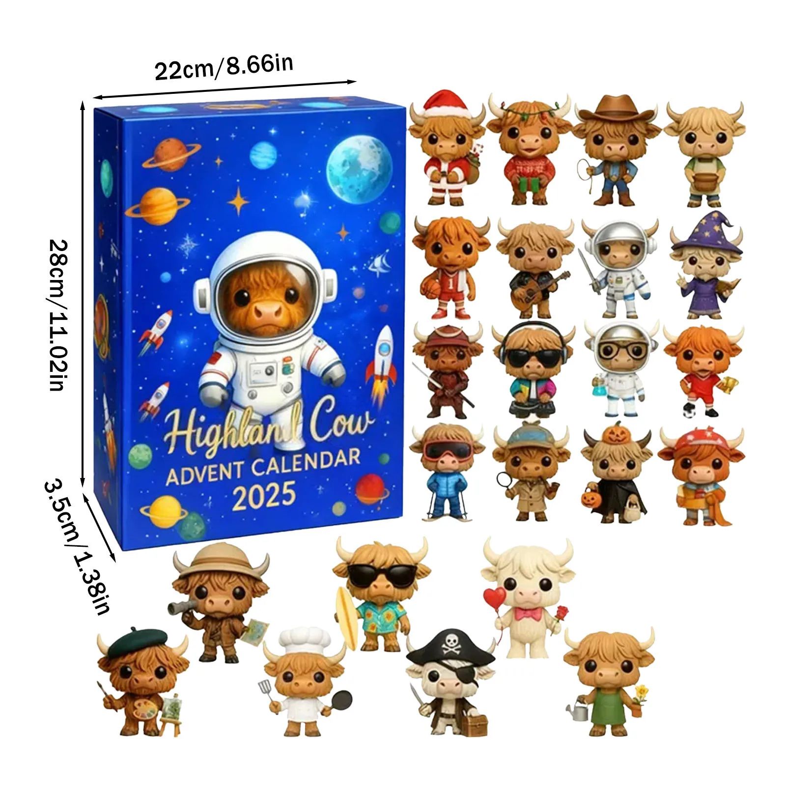 Lumières de batterie extérieures avec minuterie pour couronne, calendrier de vacances 2025, contenant 24 pendentifs en acrylique, minuterie de piscine appropriée, trippers