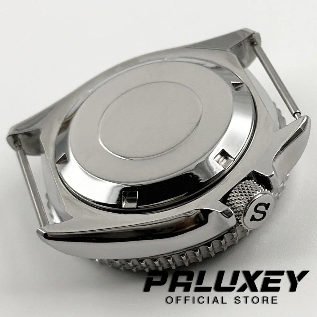 42MM 007 NH35 Koperta z niebieskim pierścieniem Koperta zegarka Pochylona ramka Dla NH34 NH35 NH36 NH38 NH70 Mechanizm 28,5 mm Mody tarczy