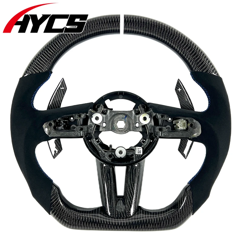 

Sporty Suede Carbon Fiber Steering Wheel for Mazda 3 Axela 6 CX30 CX50 MX30 CX3 CX4 CX5 GT Without airbags