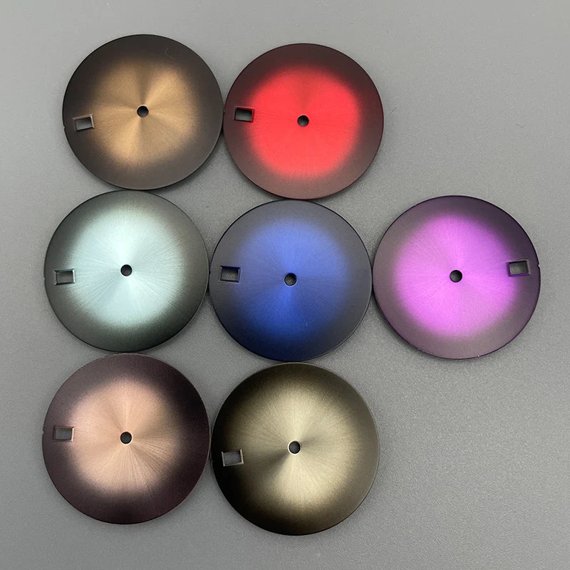 Customized NH35 Dial Dia 28.5mm Dial Sunray Gradient Watch Dial Crown at 3.0/3.8 Oclock Fits NH35 NH36 4R35 4R36 7S Movement