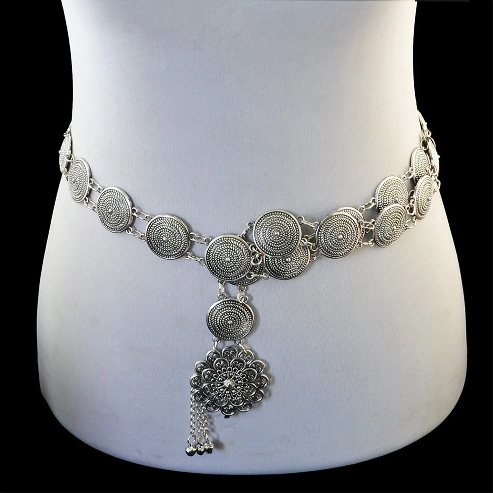 

Women Fashion Adjustable Alloy Waist For Clothes Chain Dress Vintage Woman Waist Chain Flowers Body Jewelry Accessories