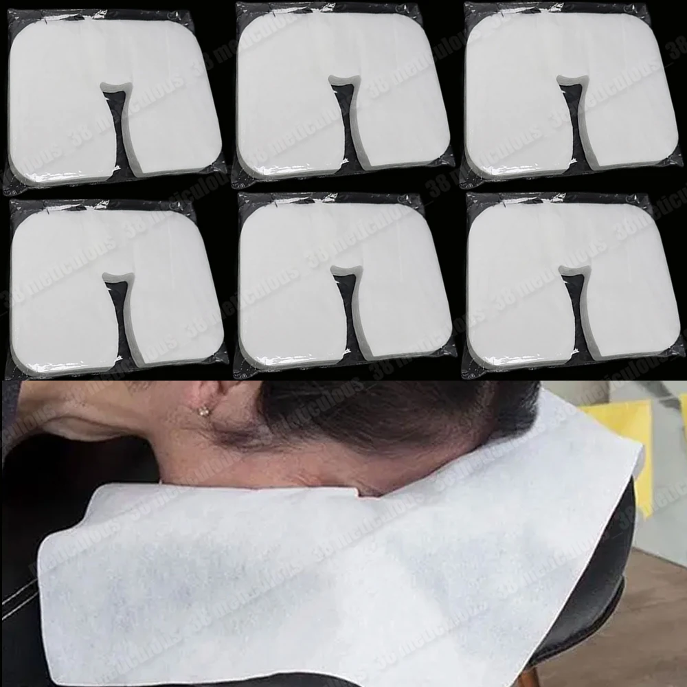 

100-1000Pcs Disposable Spa Massage Cradle Table Sheets Headrest Pad Non Woven Fabric Face Pillow Hole Cover Rest Overlay Cushion