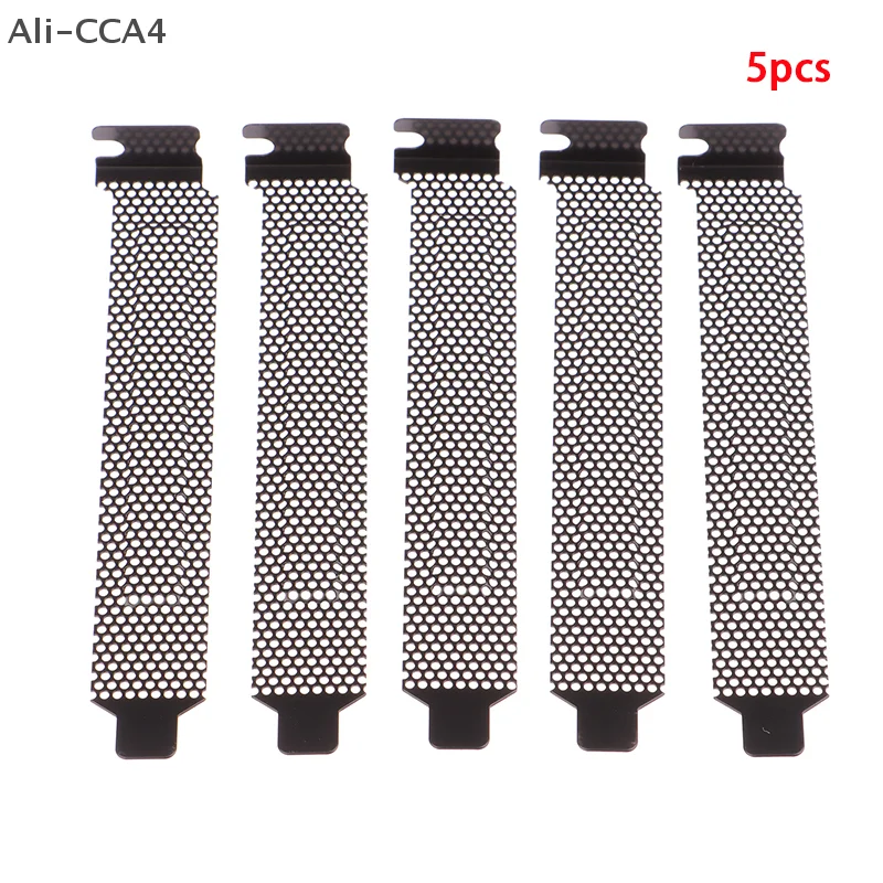 

CCA4-5Pcs PCI Slot Cover Dust Filter Blanking Board Cooling Fan Dust Filter Ventilation PC Computer Case Accessories