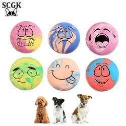 SCGK-Squeaky Látex Bouncy Bola para Cão, Brinquedo de borracha para cães pequenos, Interativo Pet Supplies, Acessórios para cães, 6Pcs