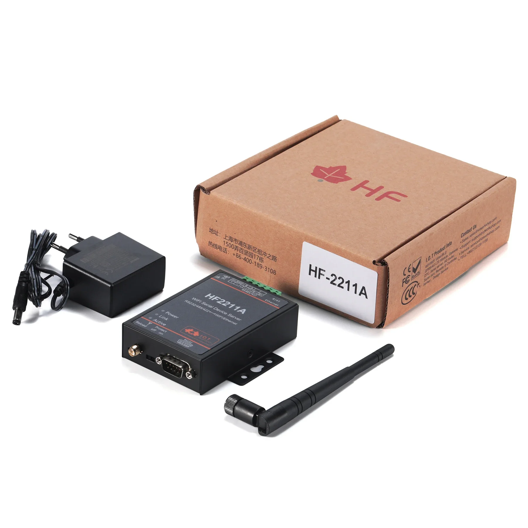 HF2211A Serial para WiFi RS232/RS485/RS422 para WiFi/Ethernet Módulo Conversor para Transmissão de Dados de Automação Industrial HF2211A