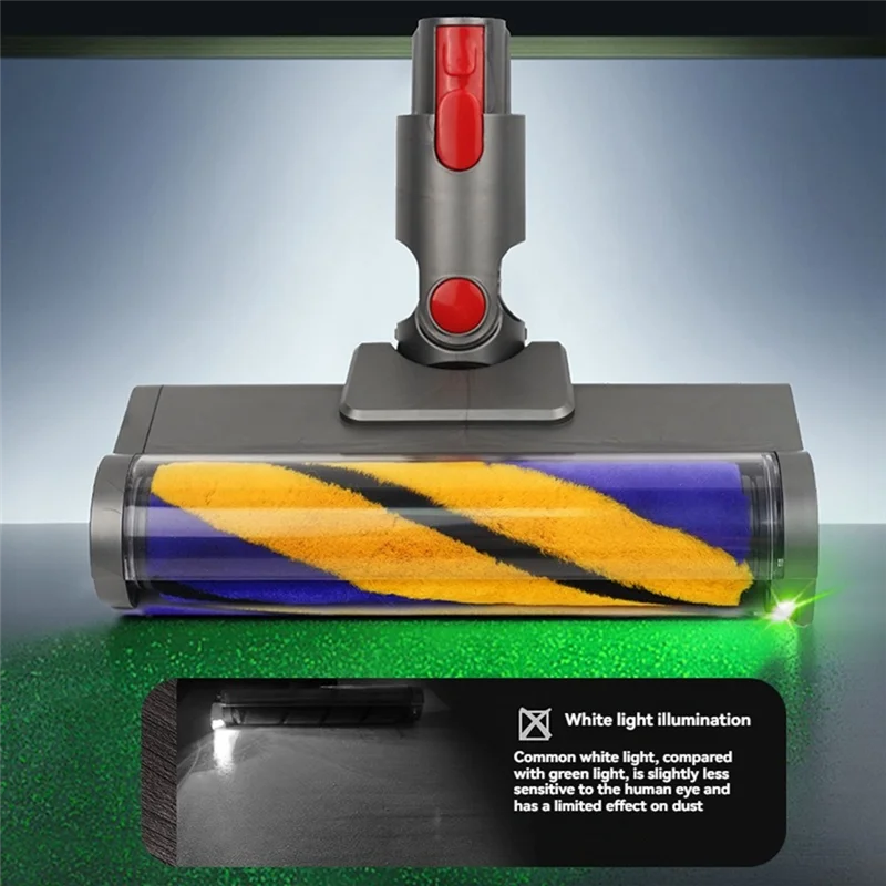 

WHYY-вакуумная насадка для Dyson V15 V11 V10 V8 V7 — набор мягких роликовых чистящих головок с зеленой оптической светодиодной подсветкой
