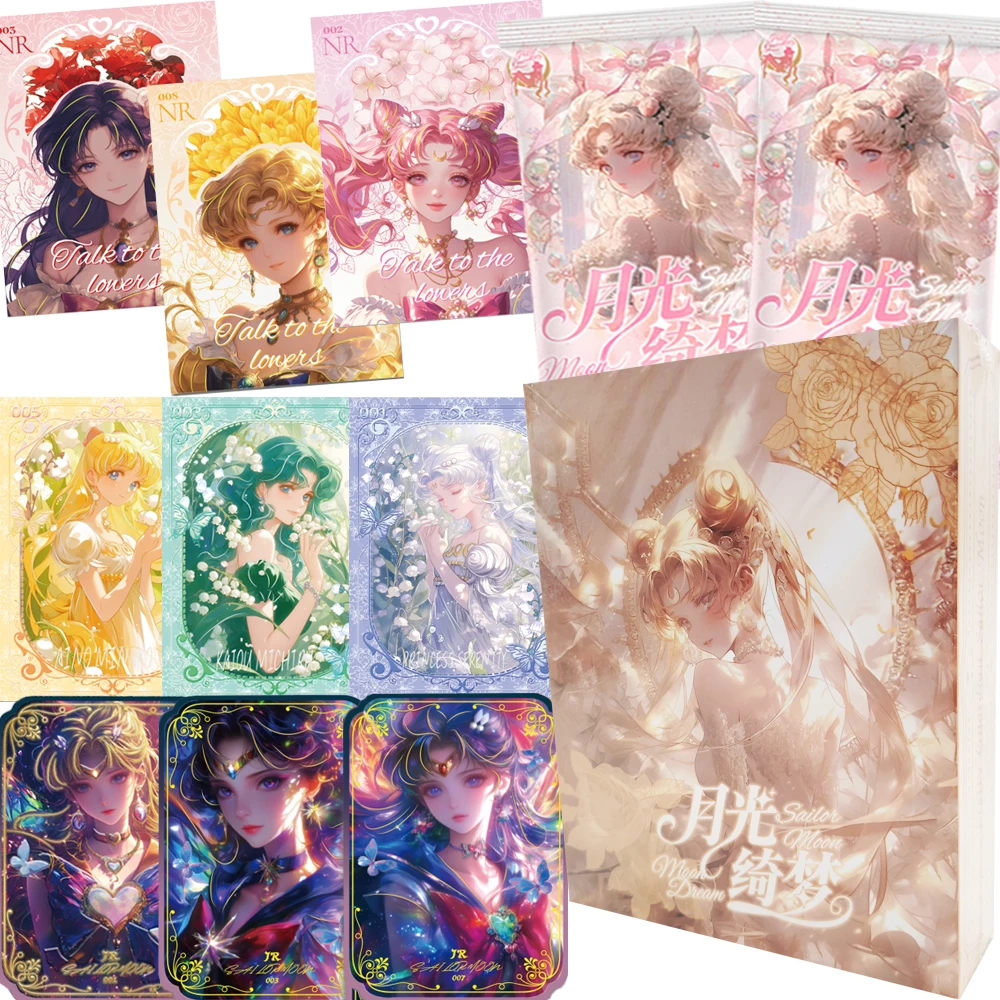

Sailor Moon Collection Cards Anime Love and Justice Magical Girl Hino Rei Mizuno Ami Dreamy Fairy Tale Elf Cards Creative Gifts