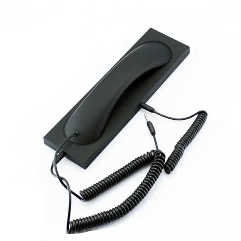 Cell Phone Handset, Retro Telephone Handset with Base, Max 1m Cable, 3.5mm Handset Receivers for Mobile Phone Computer telefone