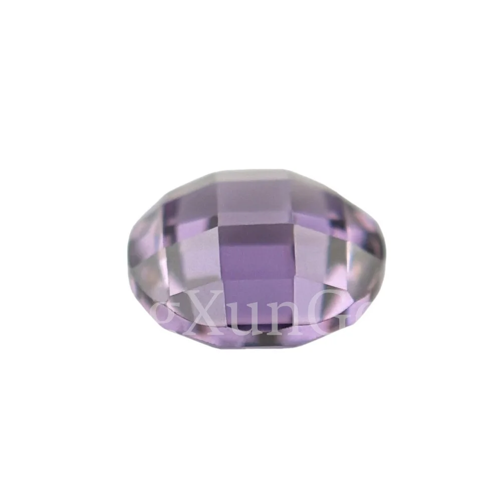 

3~10mm Round Double Checkerboard Cut Cubic Zirconia Amethyst CZ Synthetic Gemstones for Ring making