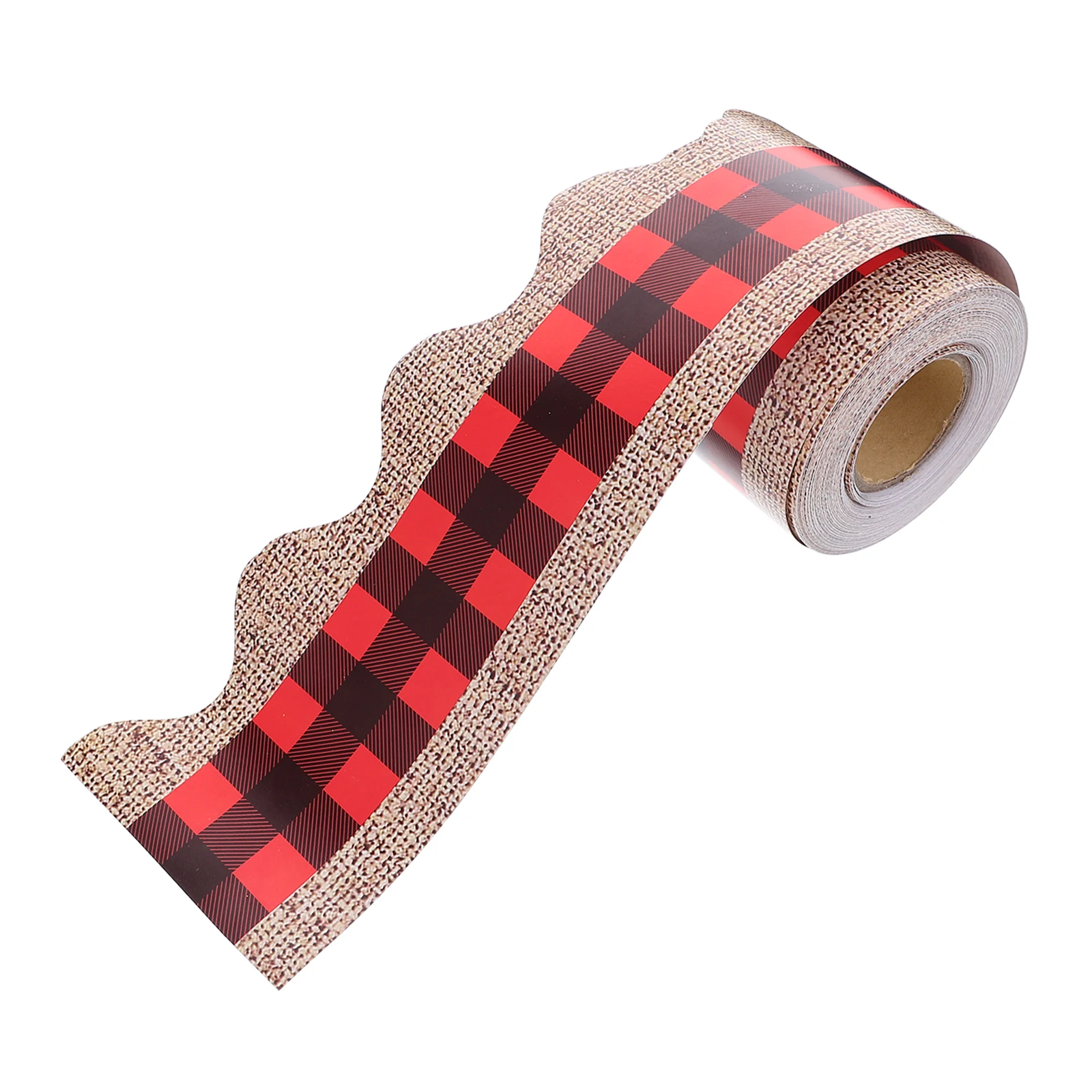 

Red Black Checkered Border Paper Gingham Pattern Bulletin Board Decoration Classroom School Office Display