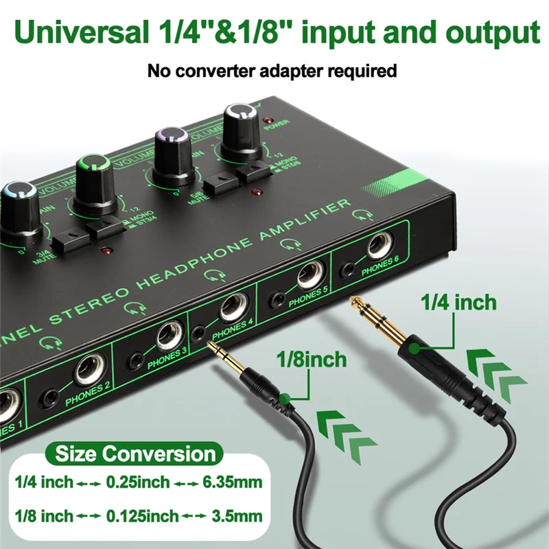 Усилитель для наушников Depusheng, новый 4-канальный ультракомпактный стерео аудиоусилитель, 10 МГц, усилитель для наушников с адаптером питания Blue-TCE