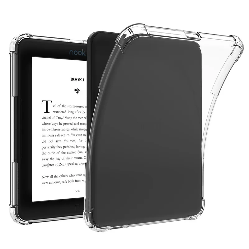 

1 противоударный чехол из ТПУ для Nook Glowlight 4/4E 6,0 дюйма/2021/2023, мягкий прозрачный защитный чехол для электронной книги