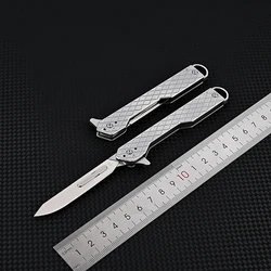 Stainless Steel Quick-opening Folding Knife Utility Knife Mini Folding Keychain Scalpel EDC Courier Opening Knifves