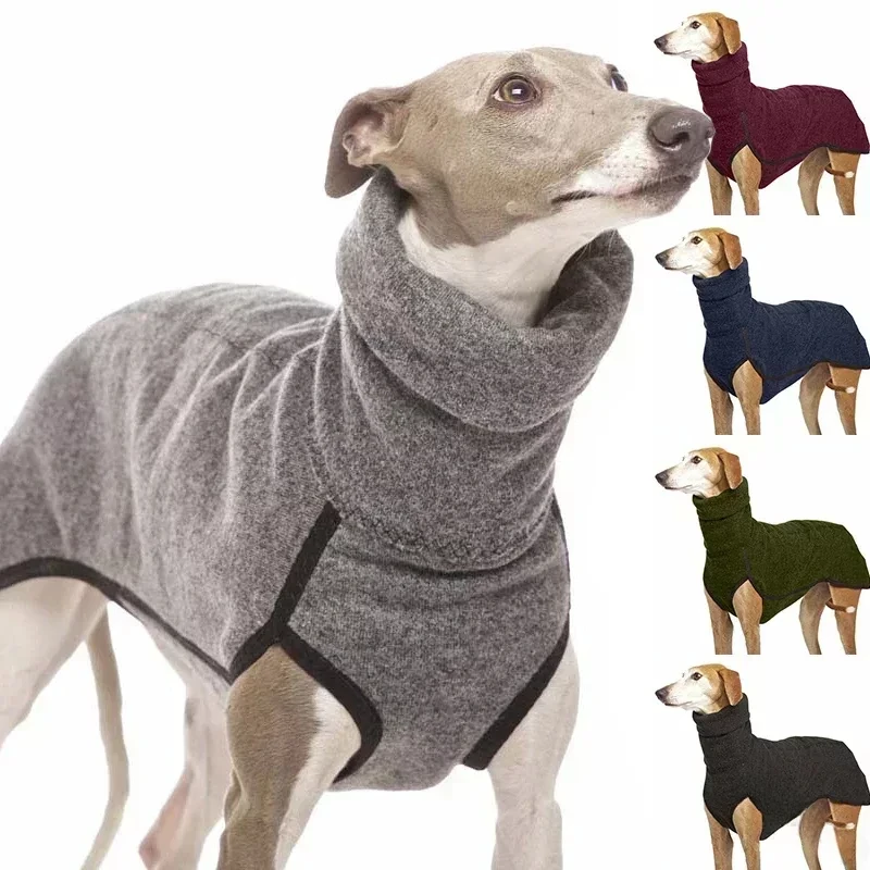 

High Collar Pet Clothes for Medium Large Dogs Winter Warm Big Dog Coat Pharaoh Hound Great Dane Pullovers Mascotas Supplies