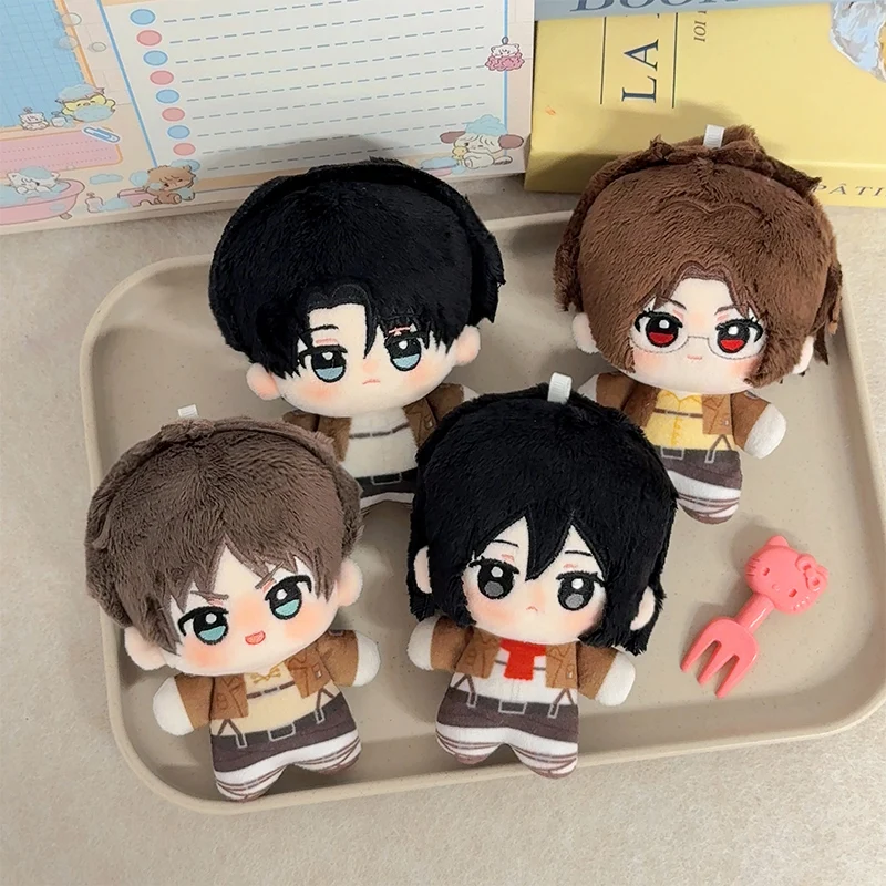 10cm Pluszowy Wisiorek Eren Jaeger Anime Attack On Titan Pluszowa Zabawka Lalka Świąteczna Mikasa Ackerman Breloczek Lalki Wisiorek Prezent Niespodzianka