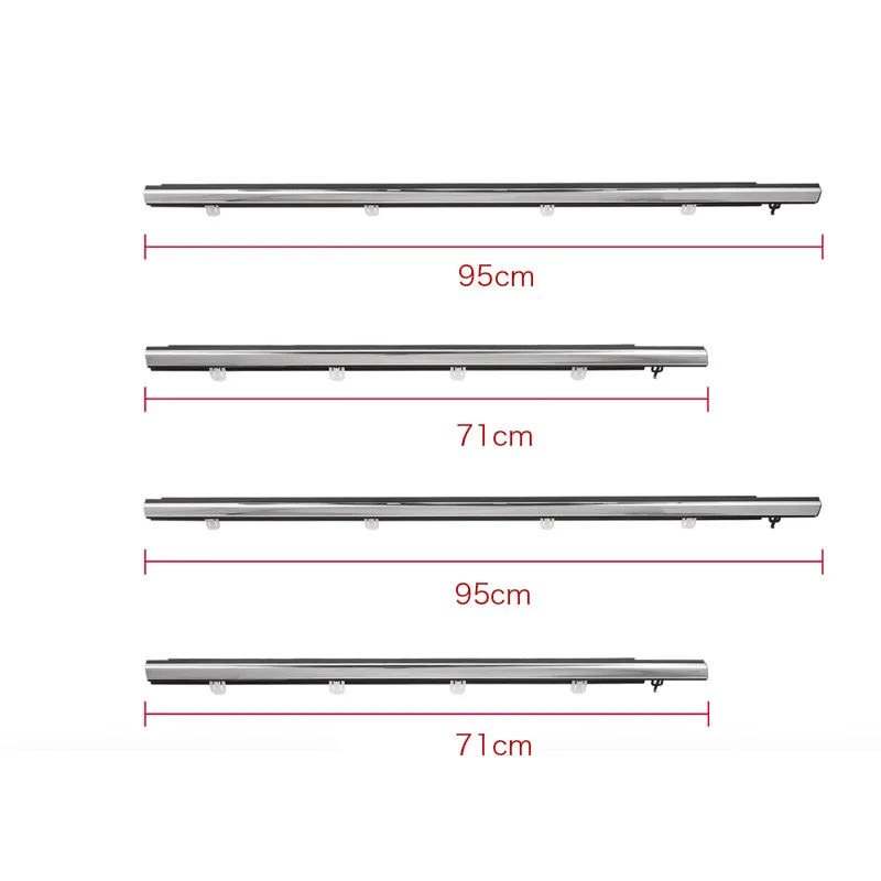 4Pcs Window Moulding Trim For Honda Spirior For Acura TSX 2009-2014 Weatherstrip Seal Side Door Glass Rubber Belt Waterproof