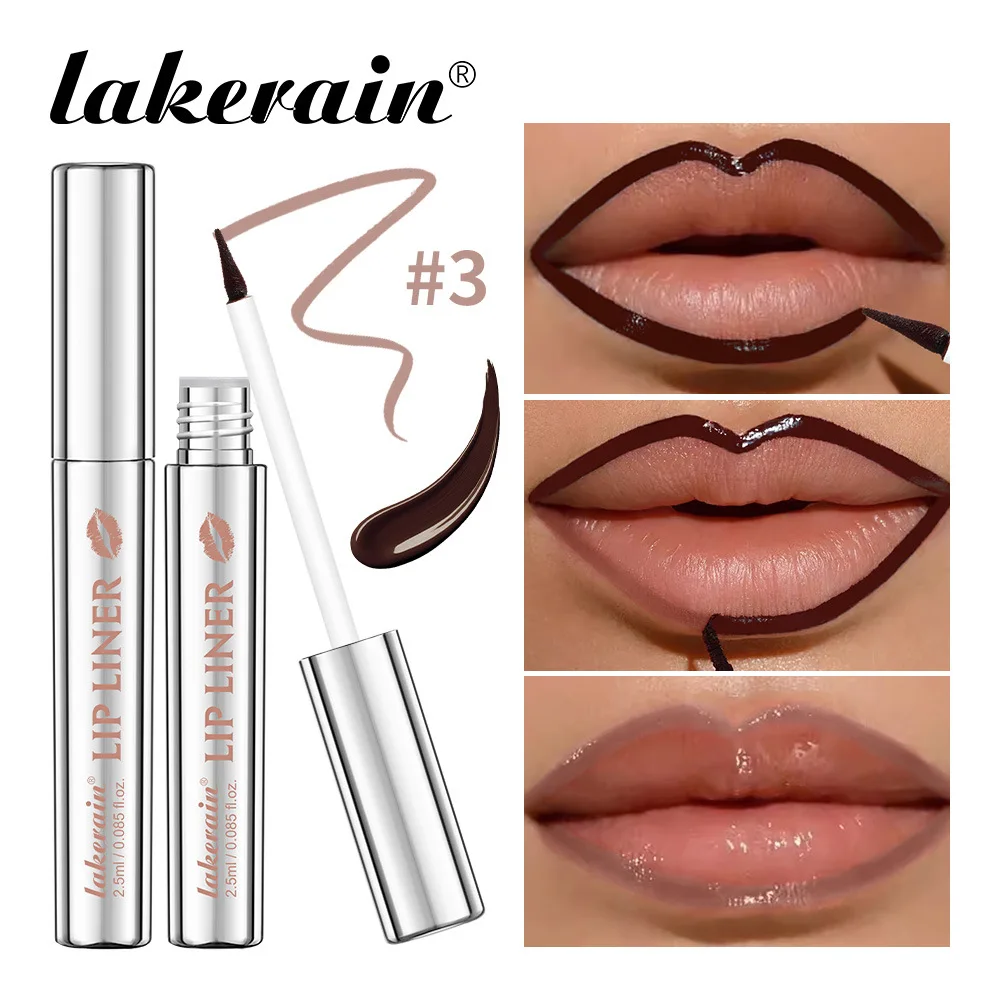 Lakerain Nuovo eyeliner a punta staccabile - Matita labbra opaca a lunga durata e facile da applicare, impermeabile per labbra definite