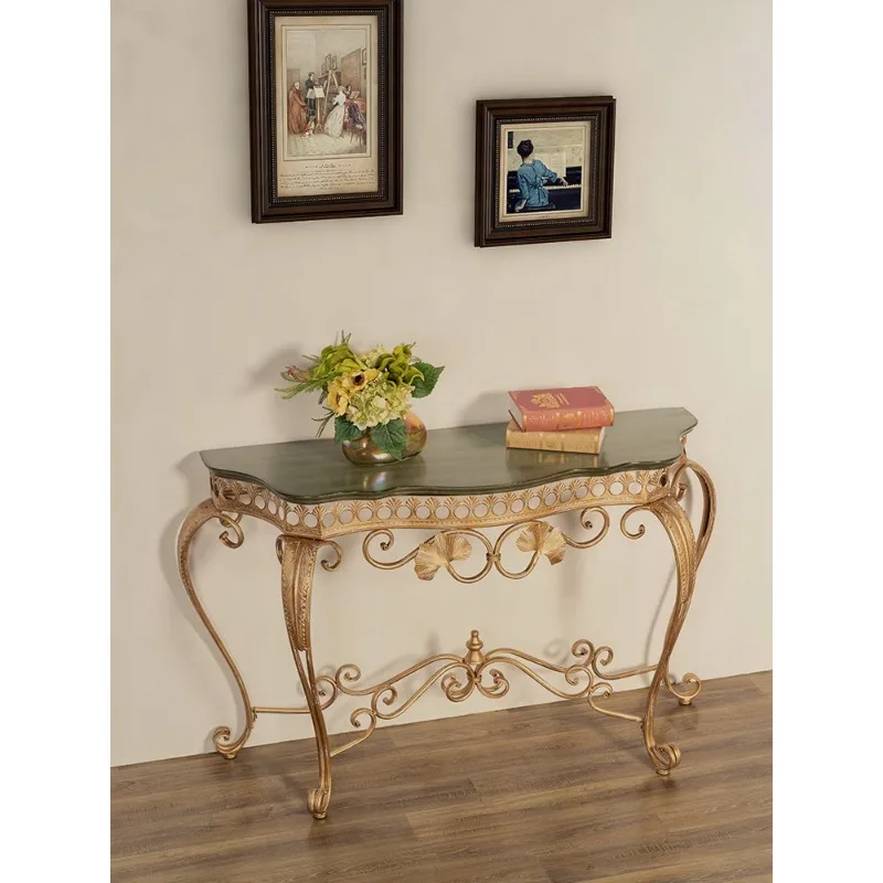 Entrance Entrance entrance  American country plan semi-circular arc art Metal storage table