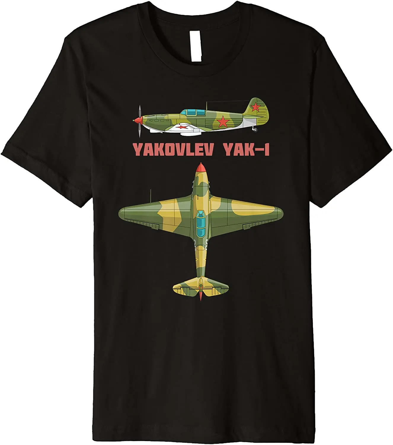 

Soviet Russian Yakovlev Yak-1 WWII Fighter Aircraft Diagram T-Shirt. Premium Cotton Short Sleeve O-Neck Mens T Shirt New S-3XL