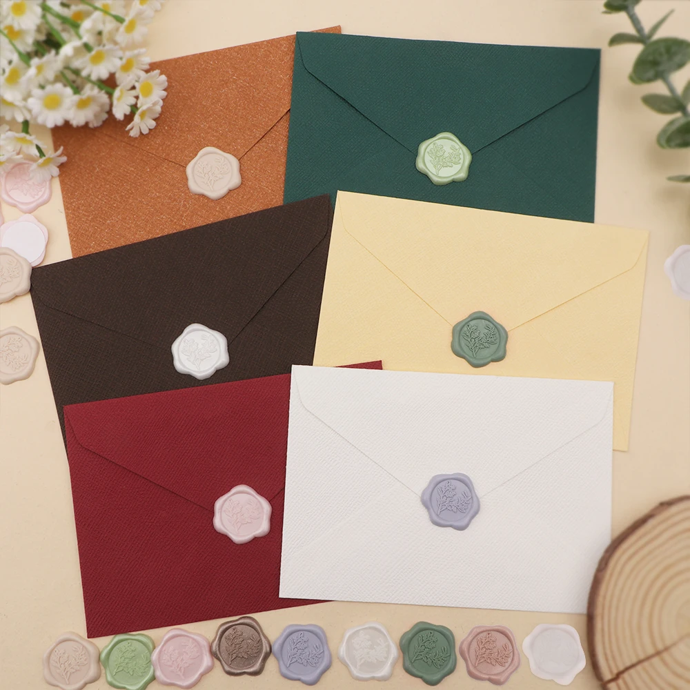 25pcs Wax Seal Stickers Olive Branches Pattern Self-Adhesive Stickers for DIY Wedding Invitation Envelope Decor Gifts Card