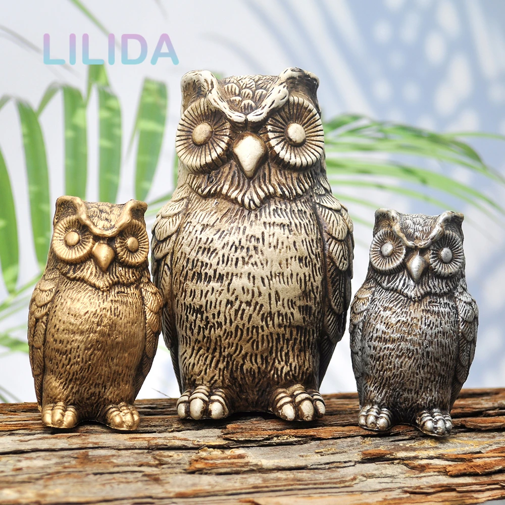 Home Decor Owl Realistic Animal Scarecrow Decoration Home Lawn Garden Decoration Art Sculpture Garden Statue Crafts Toys