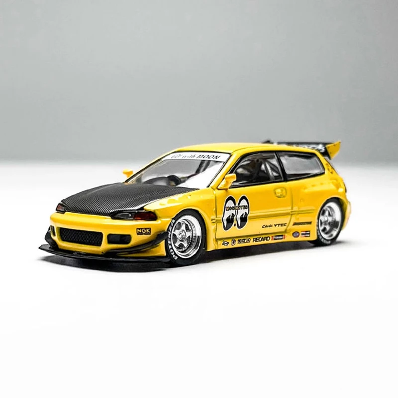 POPRACE โมเดลรถจำลองอัลลอยด์ EG6 MK5 สเกล 1:64 ของสะสม ของตกแต่ง ของเล่น ของขวัญ