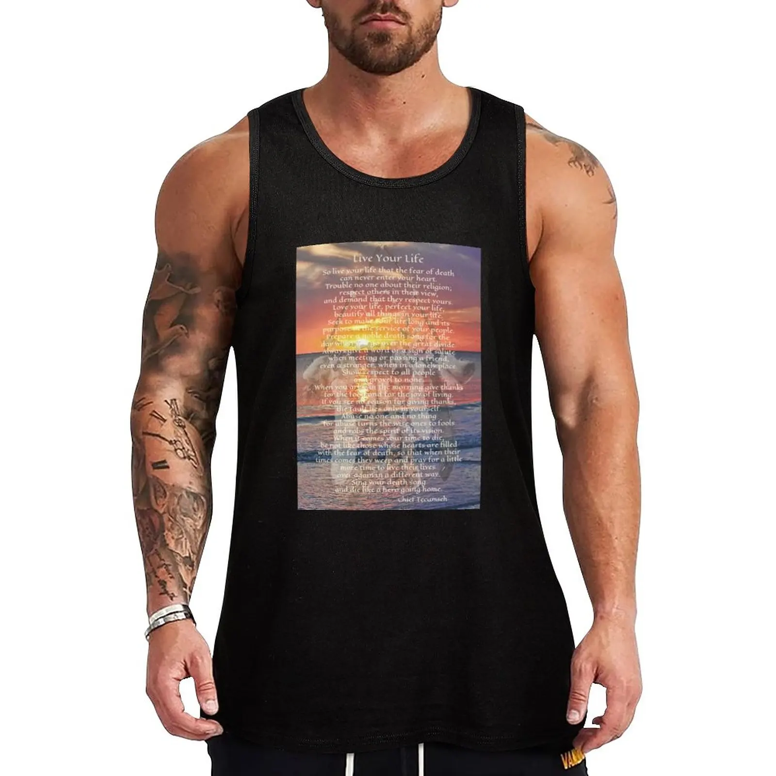 

New Live Your Life Tank Top bodybuilding men Body man