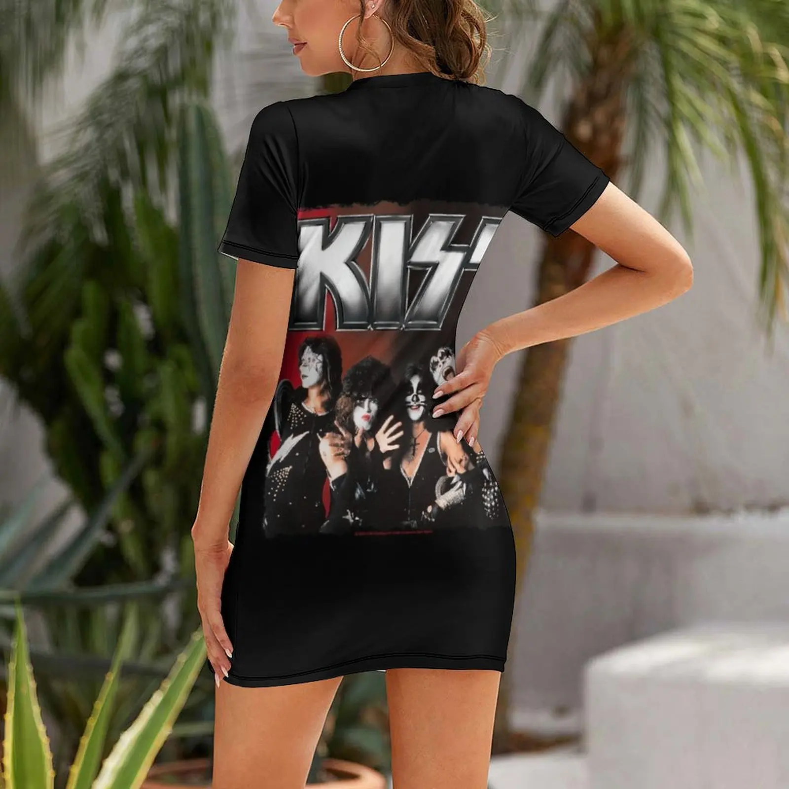 Kiss band original line up Short Sleeved Dress summer woman dress 2025 summer women's suit dress dresses