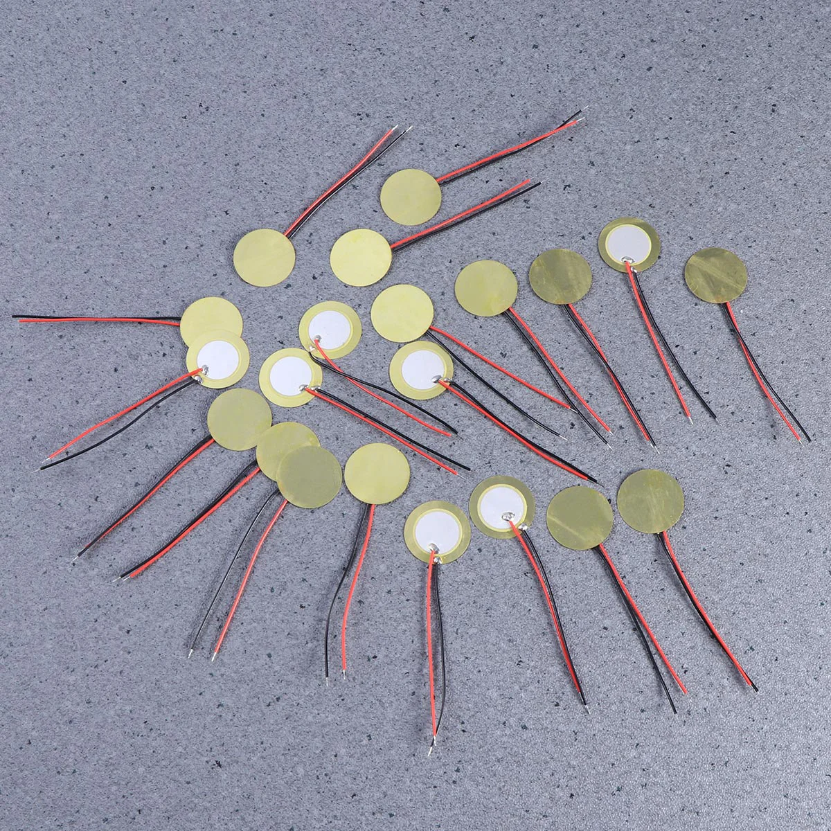 20PCS 20mm Piezo Disc Diaphragm Elements Buzzer Copper Sheet Piezoelectric Ceramic Chips with Leadwires