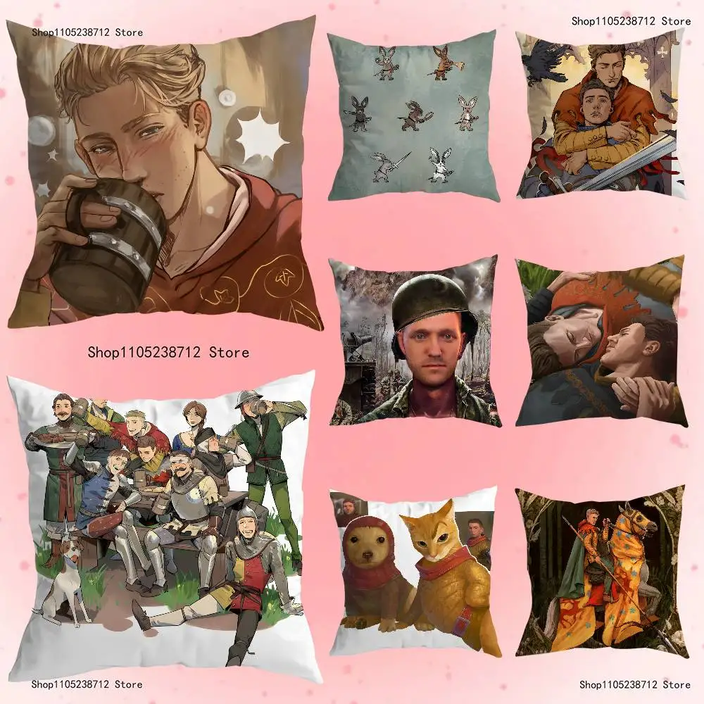 

KCD K-Kingdom Come D-DeliveranceS Pillowcase Cushion Plush Boys Girls Cartoon Anime Kawaii Decoration Kids Birthday Cute Gifts