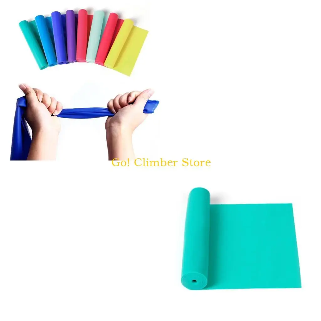 

Q84C 1.5m Elastic Yoga Pilates Rubber Stretch Resistance Exercise Fitness Band Belt