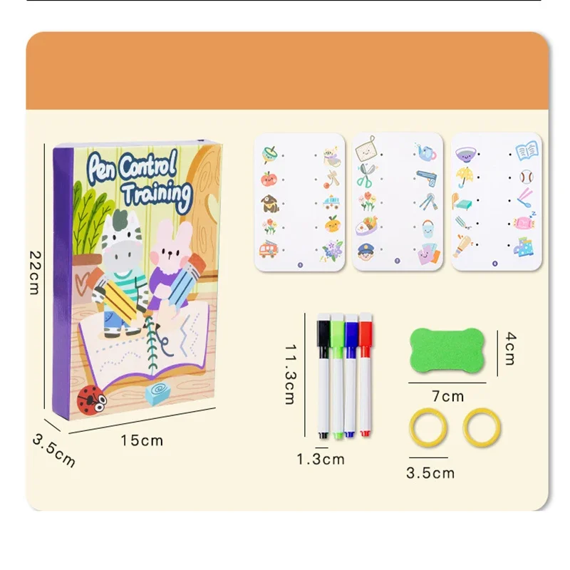 Pen Control Training Book for Preschool Children Magical Tracing Workbook Reusable Write and Improve Children's Concentration