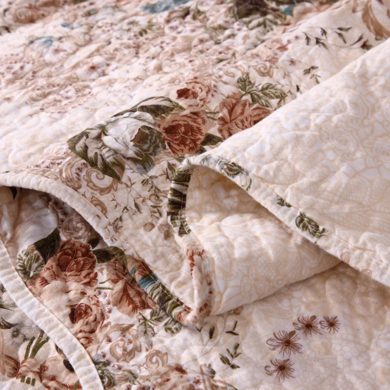Soft Twill Cotton Quilt Set 3PCS Queen Size Bedspread on the Bed Summer Lightweight Quilted Blanket for Bed Coverlet All Season