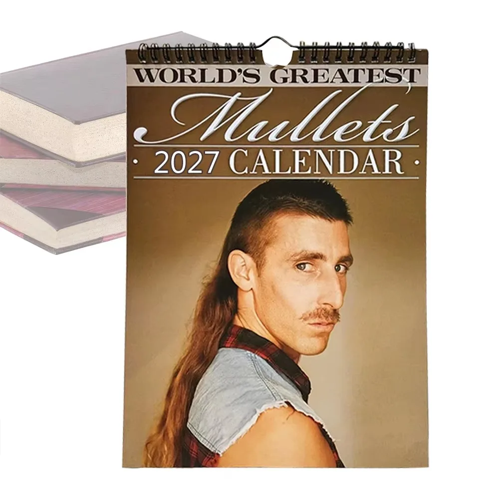 2027 Mullets Hair Stylist Calendar-12 Monthly Humor Wall Calendar Daily View Planner Organiser Novelty Gag Gift Room Wall Art